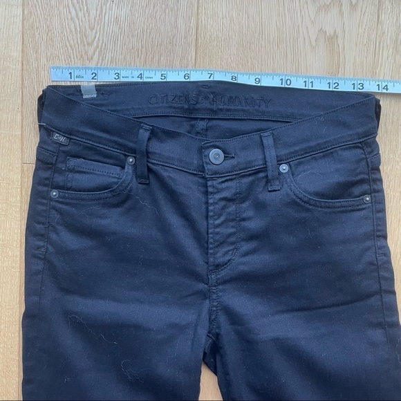 NWOT Citizens of humanity all black slim straight leg denim - 27 - Picture 13 of 16